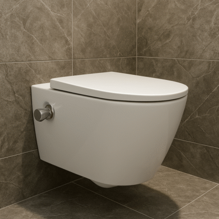 UNI Ophang WC met geïntegreerde bidet koud met softclose & quick-release WC bril