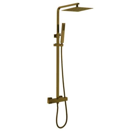 Opbouw regendouche Set Nyon Vierkant Geborsteld Koper 25cm