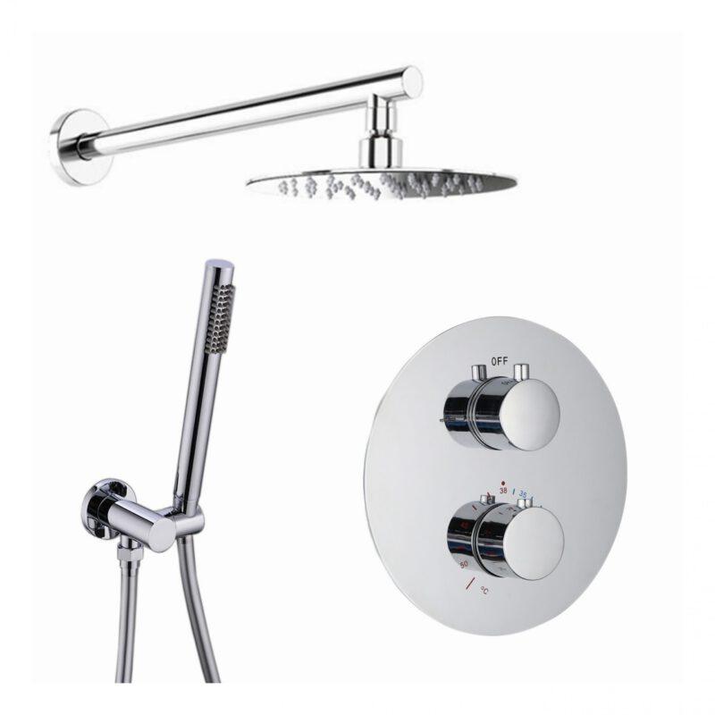 Milan_CHROOMInbouw regendoucheset