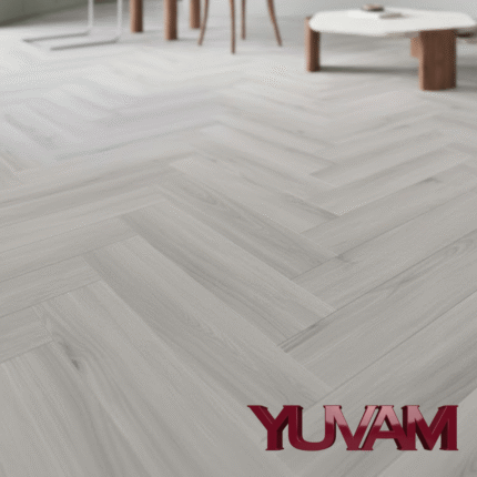 Pure herringbone PVC klik visgraat Light 640x128x5mm Incl. ondervloer