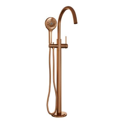 Brauer Copper Edition Vrijstaande Badkraan – 3-Standen Handdouche Rond