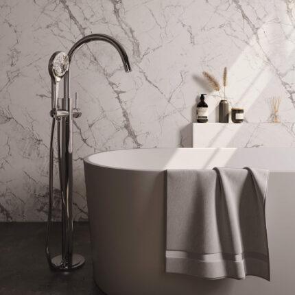 Brauer Chrome Edition Vrijstaande Badkraan – 3-Standen Handdouche Rond